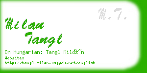 milan tangl business card